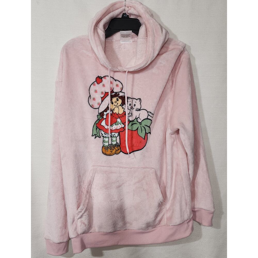 Strawberry shortcake fleece hoodie women's size Large